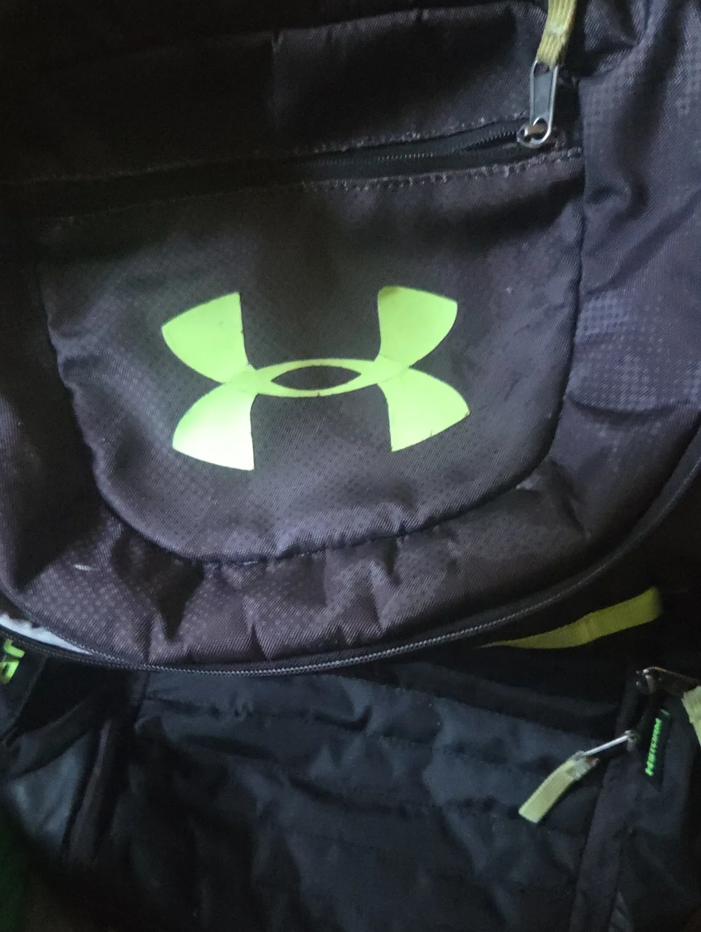 Under Armour Black Backpack with Neon Green Logo